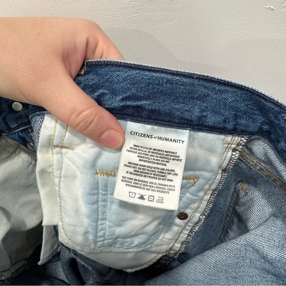 Citizens Of Humanity Premium Vintage Emerson Slim Boyfriend Jeans 26 Raw Hem - Picture 10 of 12